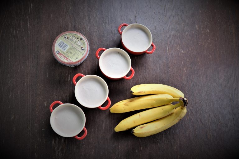 3-ingredient Vegan Banana and Coconut Milk Yoghurt Mousse